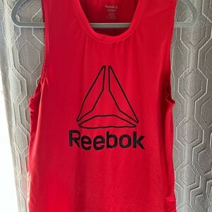Reebok Red and Gray Athletic Top